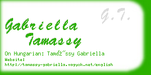 gabriella tamassy business card